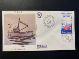 Enveloppe 1er Jour "Navires De Liaison : Le Polarbjorn" - 01/01/1986 - 121 - TAAF - Terre Adélie - Bateaux - FDC