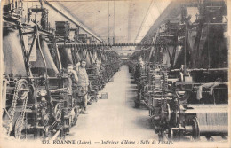 42-ROANNE- INTERIEUR D'USINE , SALLE DE TISSAGE - Roanne