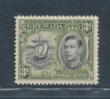 1938-50 Grenada, Stanley Gibbons N. 158, 3d. Black Olive Green - MNH** - Otros & Sin Clasificación