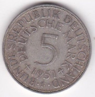 5 Mark 1951 F STUTGART , En Argent - 5 Marcos