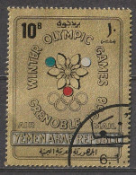 YEMEN REP. ARABA 1967 - GIOCHI OLIMPICI "68-GRENOBLE - 10B P.A. - 1v. CTO - (1417) - Yemen