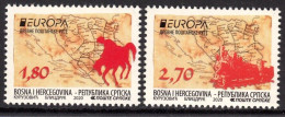 SALE!!! BOSNIA HERZEGOVINA SERBIA SERB POST PALE BOSNIE BOSNIEN 2020 EUROPA CEPT Ancient Postal Routes 2 Stamps Set ** - 2020