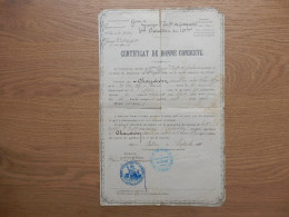 CERTIFICAT DE BONNE CONDUITE 3EME GROUPE D'INFANTERIE DE FORTERESSE - Documenti