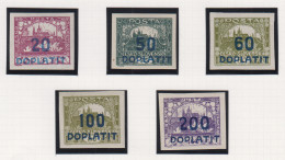 Tsjechoslovakije Michel-cat. Porto 15a/19a ** - Timbres-taxe