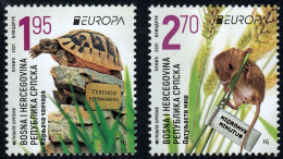 SALE! BOSNIA HERZEGOVINA SERBIA SERB POST PALE BOSNIE BOSNIEN 2021 EUROPA CEPT Endangered National Wildlife 2 Stamps ** - 2021