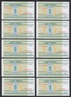 Weißrussland - Belarus 10 Stück á 1 Rubel 2000 Pick 21 UNC (1)     (89302 - Otros – Europa