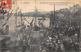 44-NANTES- SOUVENIR DE LA GRANDE SEMAINE MARITIME ( AOUT 1908 ) VUE DU PORT PENDANT LES FÊTES - Nantes