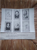 ADMINISTRATION Des P.T.T. Photos 6 TIMBRES *SULLY *MONTAIGNE *HENRI IV *BAYARD *AMBROISE PARE *JEAN-FRANCOIS CLOUET - Albums & Collections