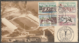CARTE MAXIMUM - Côte D'Ivoire - N°201/3+PA (1961) Jeux D'Abidjan - Costa D'Avorio (1960-...)