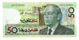 (Billets). Maroc. Morocco. 50 Dirhams 1407 1987 (4). N°51 707501. P 64a. Sign. UNC - Maroc