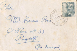 54390. Carta VILARRODONA (Tarragona) 1951 A Puigdelfi - Covers & Documents