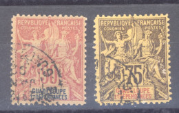 Guadeloupe  :  Yv  37-38  (o)  Faux Fournier - Used Stamps