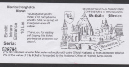 ROMANIA - BIERTAN (BIRTHALM) - The Evangelical  Church - Die Evangelische Kirche - L'Eglise Evangélique -Entry Ticket X5 - Eintrittskarten
