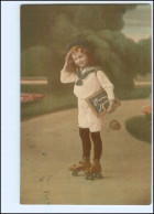 Y22461/ Mädchen Schulkind  Rollschuhe AK 1912 - Primero Día De Escuela