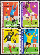 Sao Tome Et Principe 1982 Football World Cup - Spain  Stampworld N° 774 à 777 Série Complète - São Tomé Und Príncipe