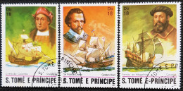 Sao Tome Et Principe 1982 Explorers  Stampworld N° 807 à 809 - São Tomé Und Príncipe