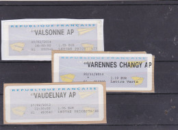 LOT 3 ATM  VALSONNE AP    VARENNES CHANGY AP    VAUDELNAY AP - 2000 « Avions En Papier »