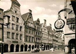 73561455 Muenster Westfalen Prinzipalmarkt Giebelhaeuser Altstadt Tuerschild Mue - Muenster