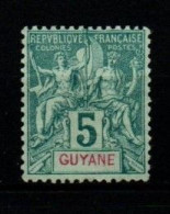 GUYANE  1892 .   N° 33 . Neuf (*) Sans Gomme . - Neufs