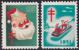 Canada 1951  Christmas Seal Set MNH** - Privaat & Lokale Post