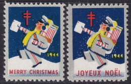 Canada 1944  Christmas Seal Set MNH** - Viñetas Locales Y Privadas