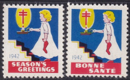 Canada 1942  Christmas Seal Set MNH** - Vignettes Locales Et Privées