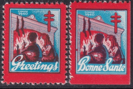 Canada 1940  Christmas Seal Set MNH** - Privaat & Lokale Post