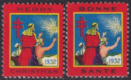 Canada 1932  Christmas Seal Set MNH** - Vignette Locali E Private