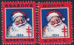 Canada 1934  Christmas Seal Set MNH** - Viñetas Locales Y Privadas