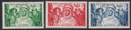 Algeria 1949 Sc 226-8 Algérie Yt 276-8 Set MH* - Unused Stamps