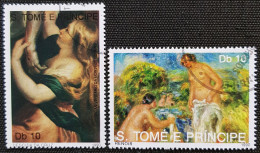 Sao Tome Et Principe 1990 Paintings And Anniversaries Of Famous Painters   Stampworld N° 1235 Et 1236 - São Tomé Und Príncipe