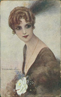 CORBELLA SIGNED 1910s POSTCARD - WOMAN & FLOWERS - N. 130/3 (5463) - Corbella, T.