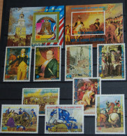 EQUATORIAL GUINEA 1975, Independence USA, History, Mi #569-77 + B168, 169, MNH** - Onafhankelijkheid USA