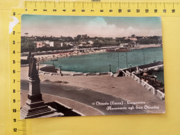 CT-05728- OTRANTO (LE) - LUNGOMARE MONUMENTO AGLI EROI OTRANTONI - VIAGGIATA 1958- ACQUERELLATA - Autres & Non Classés