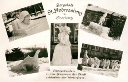 73560603 St Andreasberg Harz Schneebauten In Den Strassen Winterfest St Andreasb - St. Andreasberg