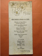 Menu De 1939 - Le Grand Hôtel Tivollier - Toulouse - Menus