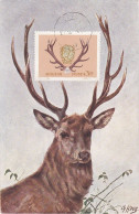 Carte Maximum Hongrie Hungary Chasse Trphée Cerf Deer 1699 - Maximum Cards & Covers