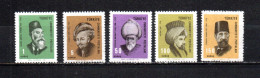 Turquía  1967  .-   Y&T  Nº   1834/1838   ** - Unused Stamps