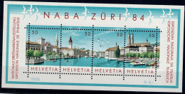 SWITZERLAND 1984 INTERNATIONAL STAMP EXHIBITION NABA ZÜRI 84 MI No BLOCK 24 MNH VF!! - Blocs & Feuillets