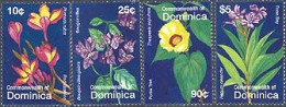 DOMINICA 2007 - Fleurs Locales - (plumeria Rubra) - 4 V. - Dominica (1978-...)