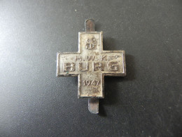 Old Badge Schweiz Suisse Svizzera Switzerland - Turnkreuz Burg 1947 - Sin Clasificación