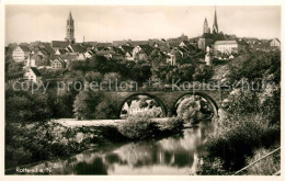 73558302 Rottweil Neckar Partie Am Neckar Bruecke Blick Zur Stadt Rottweil Necka - Rottweil