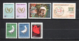 Turquía  1971-72  .-   Y&T  Nº   2017/2018-2019-2020-2021/2022-2023   ** - Unused Stamps