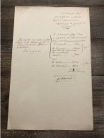 Autographe De GRIBEAUVAL , Inventeur Du Canon Vers 1788 - Personajes Historicos