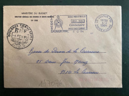 LETTRE DOUANES FRANCAISES SAUMUR OBL.MEC.6-2 1984 49 SAUMUR PPAL MAINE ET LOIRE - Frankobriefe