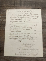 Autographe De GRIBEAUVAL , Inventeur Du Canon Sur Une Demande De Montdesir 1788 - Documenti