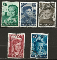 PAYS-BAS: Obl., N° YT 559 à 563, Série, TB - Used Stamps