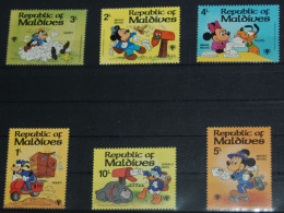 MALDIVES 1979, Disney, Animated Movie, International Year Of The Child, Mi #848-53, MNH** - Disney