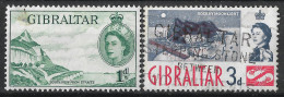 1953,1960 GIBRALTAR Set Of 2 USED STAMPS (Michel # 135,153) - Gibraltar