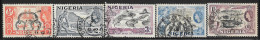 1953 NIGERIA SET OF 5 USED STAMPS (Michel # 71,75-77,79) CV €1.80 - Nigeria (...-1960)